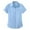 Sky Blue, variant on Womens Elastic Slim Fit Blouse Curvy Fit Blouse Front Snap Closure Side Slimming for Uniform or Daily Office,White XXXXXXL