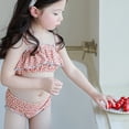 thumbnail image 5 of ‌LYMAYTER‌ ‌Baby Girl Bikini Set Toddler Adjustable Strap Swimwear Tankini Swimsuit Set 6M-8Y, 5 of 8