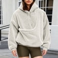 thumbnail image 4 of Unisex Cat Pouch Hoodie Fleece Sherpa Dog Sweatshirts Kangaroo Pocket Pet Carrier Holder, 4 of 7