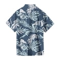 thumbnail image 5 of Hawaiian Shirt for Men Short Sleeve Summer Casual Tropical Print Mens Button Down Shirt Trendy Holiday Beach T Shirts Blue XL, 5 of 7