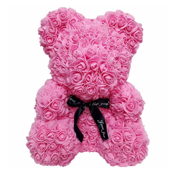 yeacher Ourson en Peluche Rose 10 Pouces de Hauteur Ourson Fleur Parfait pour Anniversaire Fête Festivals Ourson Rose (Boîte Cadeau Non Incluse)