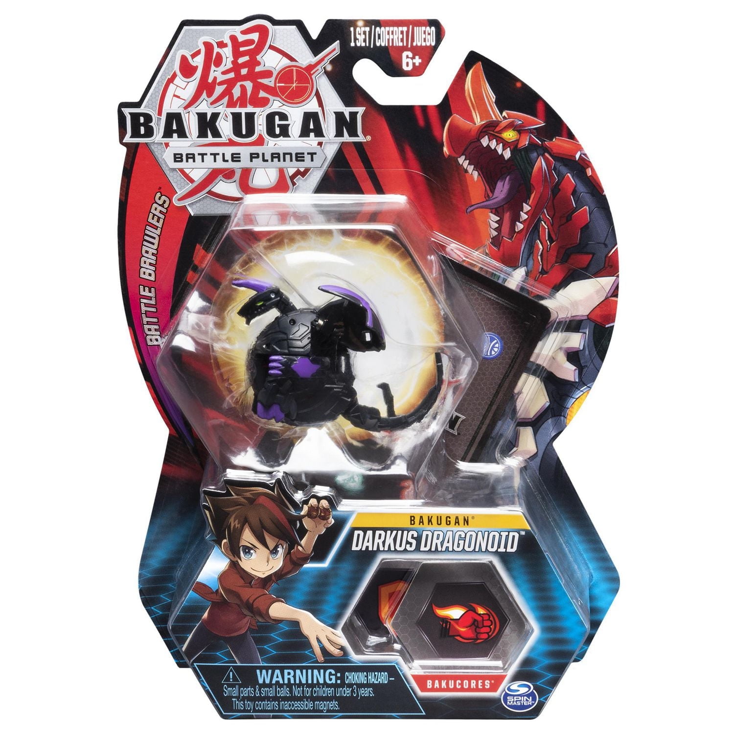Bakugan, Darkus Dragonoid, 2-inch Tall Collectible Transforming Creature, for Ages 6 and Up