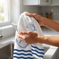 thumbnail image 5 of Hometravel Summer Nautical-Style Polyester Hand Towels, Quick Dry Kitchen Hand Towel Set, Anchor Print Decorative Towel for Guest Bath, Powder Room, Lake House, 5 of 7
