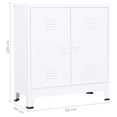 thumbnail image 4 of vidaXL Coffre de Rangement Industriel Acier Blanc, 4 of 5