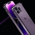 thumbnail image 3 of Compatible with iPhone 14 Pro Max Bumper Case Aluminum Metal Frame Edge Silicone Protective Ultra Thin Slim Lightweight Luxury Protection Shockproof Cover for Women Girls Man-Purple, 3 of 11