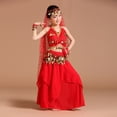 thumbnail image 2 of Disfraz de danza del vientre para , vestido elegante con de monedas, S / M / L rojo Sunnimix Traje de la danza del vientre, 2 of 8