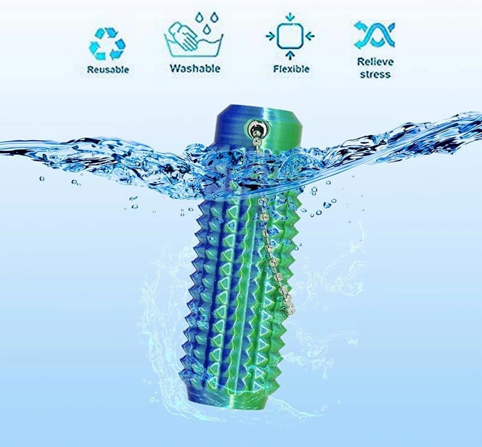 Pain Fidget, Pain Stim Fidget for Stress Relief & Focus, Mini Fidget Toys, 3D Printed with Hard Spiky Fidget Massage Keychain (6PCS)