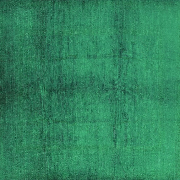 Ahgly Company Indoor Square Oriental Green Industrial Area Rugs, 8' Square