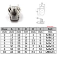 thumbnail image 4 of Abrazaderas de cable con clip de cuerda de alambre de un solo perno con rodamiento de acero inoxidable M3 304 para cables de alambre(20PCS), 4 of 5