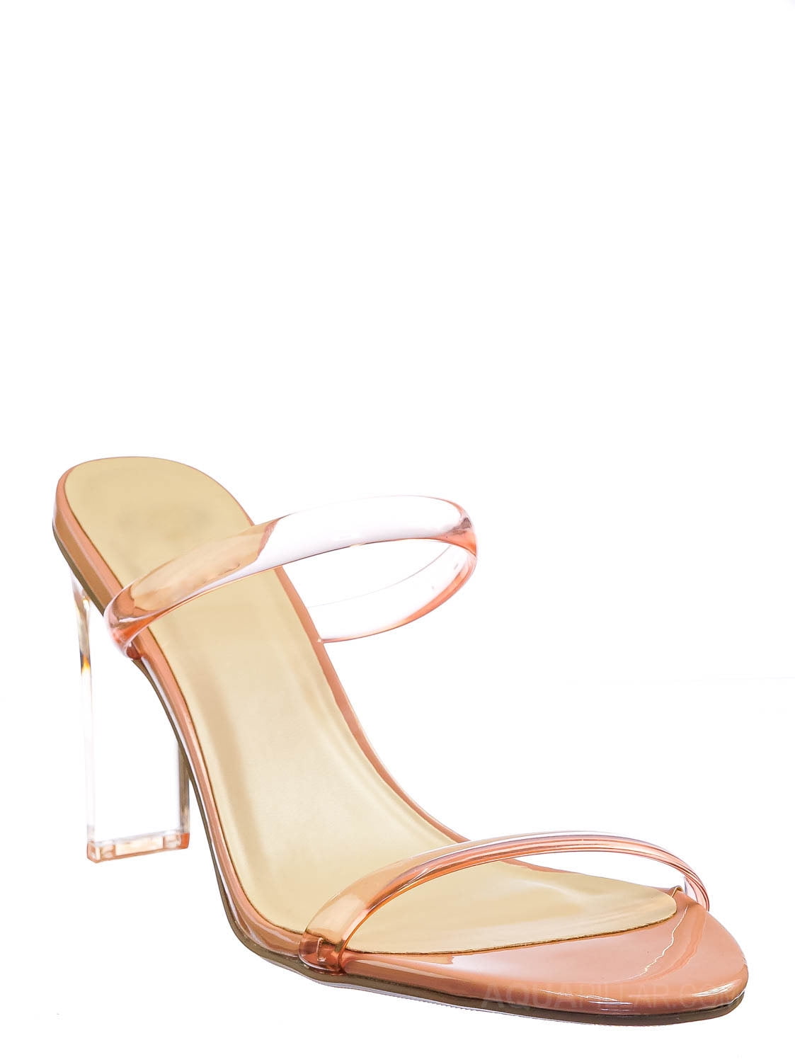 clear two strap sandals