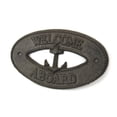 thumbnail image 2 of Cast Iron Welcome Aboard with Anchor Sign 8" - Metal Wall Plaque - Cast Iron Nautical Decor Sign, 2 of 2