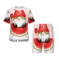 thumbnail image 1 of Fotbe Watermelon Gnome Pijama Estampada de 2 Piezas para Niños – Ropa de Dormir de Manga Corta Cómoda para Niños y Niñas, Camiseta y Shorts de Algodón-4X-Large, 1 of 6