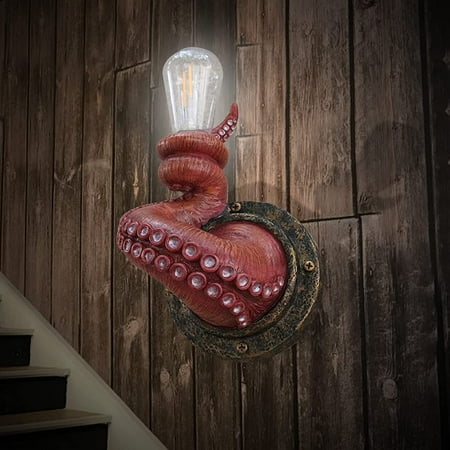 

Visland Octopus Tentacle Wall Sconce Resin Octopus Tentacle Wall Lamp Wall Decor Octopus Tentacle Lamp Holder Hanging on The Wall for Hanging Lighting for Hallway Cafe Bar Decor