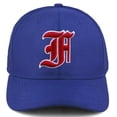 thumbnail image 2 of Daxton Premium Mid Profile Hat Semi Curved Visor Royal Cap White Red Gothic Embroidered, Letter F, 2 of 4