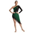 thumbnail image 4 of Zaldita Women Latin Dance Dress Tassel Fringe Salsa Ballroom Tango ChaCha Rumba Samba Outfits Green S, 4 of 7