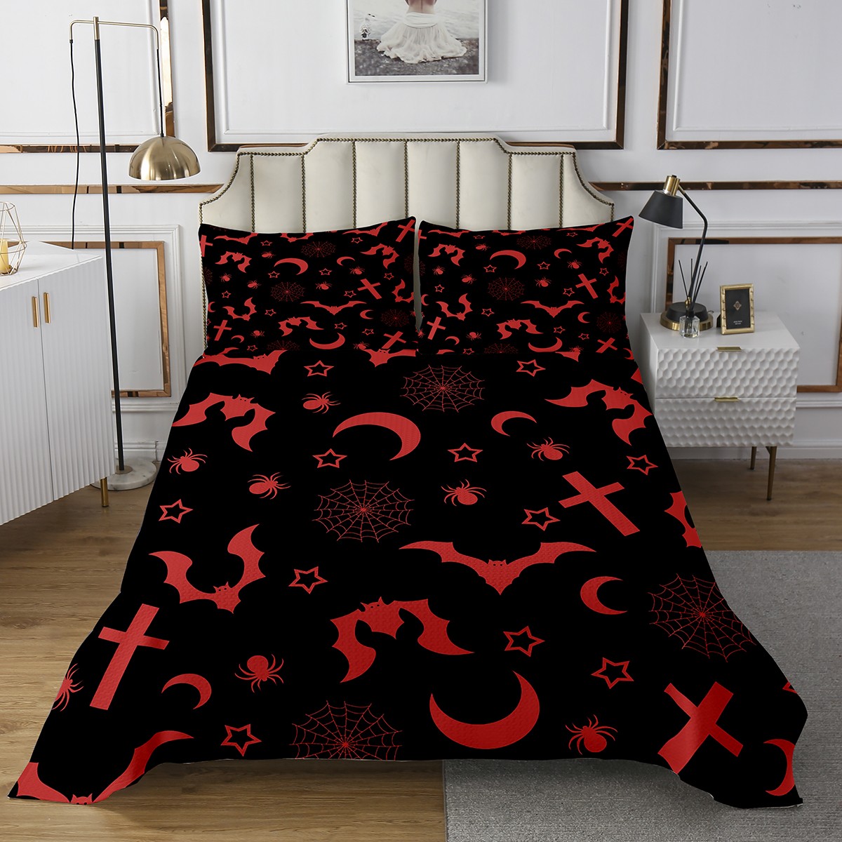 Lot De 2 Oreillers Déco Halloween – Têtes De Chat Noir Effrayant – 15 Pouces