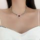 thumbnail image 3 of Collares con colgante de corazón Collares con colgante de amor de circón Collares de cadena gruesa, 3 of 5