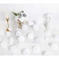 thumbnail image 2 of White Rose Artificial Flower Heads, 3in Real Looking Stemless Foam Roses Fake Flowers Bulk with Crystal for DIY Craft Wedding Bouquets Arrangements Party Home Decorations(White), 2 of 5