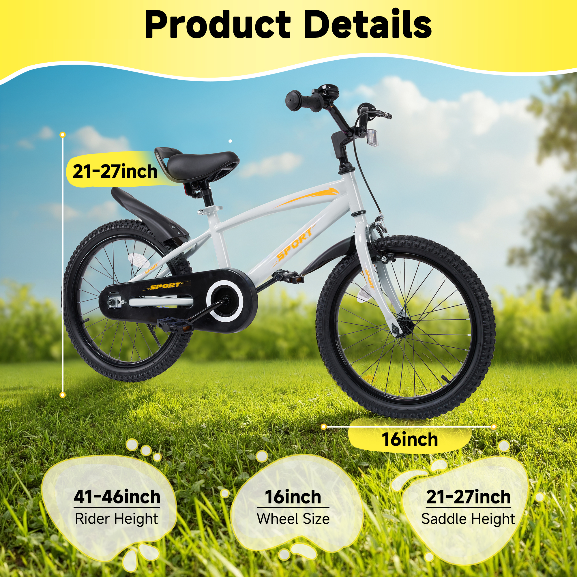Naipo 16 Inch Kids Bike with Training Wheels photo 8