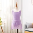 thumbnail image 6 of Girls Tank Skirted Dance Leotard with Square Neck,Ballet Dress Bodysuit, 6 of 8