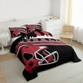 thumbnail image 3 of jejeloiu American Rugby City Twin Comforter Sets,Red Football Helmet Bedding Set For Boys Kids Reversible 2 Pieces, 3 of 8