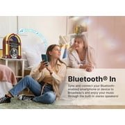 Victor Retro Bluetooth Jukebox with CD Player & FM Radio | 15-Inch 1950s Diner Style Tabletop Speaker, Color-Changing LED Lights, 33ft Wireless Streaming & AUX Input