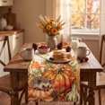 thumbnail image 5 of Fall Table Runner,13x72 Inch Pumpkins Fall Decorations for Home Party,Thanksgiving Dinner Table Centerpiece Layout,Seasonal Kitchen Decor,Orange, 5 of 6