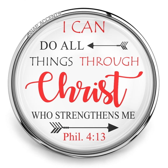 Choose Color | Bible Verse Snap Jewelry Ginger Charm Button, For Interchangeable DIY Customizable Accessories