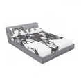 thumbnail image 3 of Ambesonne Animal Fitted Sheet & Pillow Sham Set, Floral Pattern, Twin, Grey White, 3 of 3