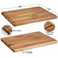 thumbnail image 4 of PIONEERWORKS Extra Large Wood Cutting Board, 24 x 18 x 1.1 Inch with Juice Grooves & Handles for Meat, Cheese & Vegetables, Kitchen Butcher Block, 4 of 8