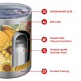 thumbnail image 4 of 12oz Tumblers Fall Sunflower Pumpkin Vacuum Insulated Stainless Steel Travel Tumbler Cups Mug with Lid and Straw for Beer,Coffee,Beverages with Cleaning Brush for Cold & Hot Drinks, 4 of 5