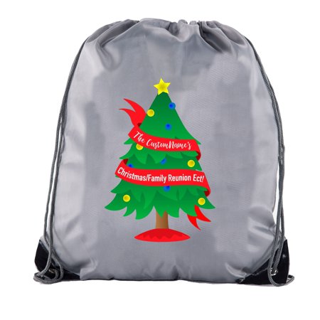 Christmas Tree Banner With Custom Name Family Reunion Party Favor
