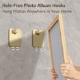 thumbnail image 6 of BESEW7 Damage Free Wall Hooks Adhesive, Hooks for Hanging Heavy Items Without Nails, Picture Hanging Hooks for Shower Hooks Curtain Hooks Home Decor Beige 4 Pack, 6 of 9