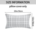 thumbnail image 6 of Unique Bargains Pack of 2 Decorative Throw Pillow Covers 20" x 12" Grey, 6 of 6