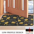 thumbnail image 3 of Black Sunflower Word Pattern Door Rugs,Washable Non Slip Door Mats Indoor,Decorative Door Mats,Entry Mat Indoor for Entrance,Bedroom,Kitchen,Bathroom,30"x17", 3 of 6