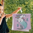 thumbnail image 3 of Unicorn Mermaid Hand Towels, Seahorse Kitchen Towel Ultra Soft and Absorbent,Decorative Fingertip Face Towel for Bathroom Hotel, 2 PCS, 28.3"x 14.4", 3 of 5