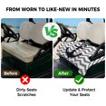 thumbnail image 4 of Golf Cart Seat Covers for 2 Seater, Grey Zigzag Soft Microfiber Cart Seat Towel Blanket, Coastal Nautical Anchor Stripes Absorbent Breathable Non Slip Bench Seats Protector for Golf Course 51"x31", 4 of 9