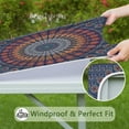 thumbnail image 6 of Colorful Bohemian Style Square Table Cover 36x36 Inch, Elastic Edged Tablecloth for Card Tables and Outdoor Entertaining, 6 of 6
