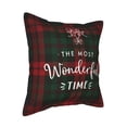 thumbnail image 2 of Bingfone Decorative Pillow Covers 20"X20" Wonderful Time Christmas Couch Pillow Cases Modern Farmhouse Covers For Couch Sofa Bed, 2 of 9