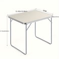 thumbnail image 4 of Heavy-Duty Aluminum Folding Table 23.62×31.5×27.56in, A‑Frame, Lightweight, for Camping Picnic BBQ Indoor Outdoor White/Grey, 4 of 12