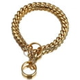 thumbnail image 2 of Pet Collars 14mm Gold Color Dog Chain Collar Choker Stainless Steel Pet Accessories Safety Training Rope, 2 of 5