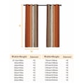 thumbnail image 6 of Fsddascl Burnt Orange Brown Blackout Curtains for Bedroom/Living Room, Thermal Insulated Kitchen Curtains, Farmhouse Vintage Wooden Grommet Darkening Window Treatment Drapes 42"x84"x2, 6 of 6