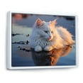 thumbnail image 2 of Designart "Beachside Feline Peace" Animals Cat Floater Framed Canvas Art Print, 2 of 5