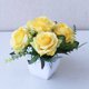 thumbnail image 3 of Cateissary Exquisita planta en maceta hecha a mano, bajo mantenimiento, no tóxica, duradera, flor artificial, bonsái, jardín, casa falsa para Decoración Amarillo, 3 of 6