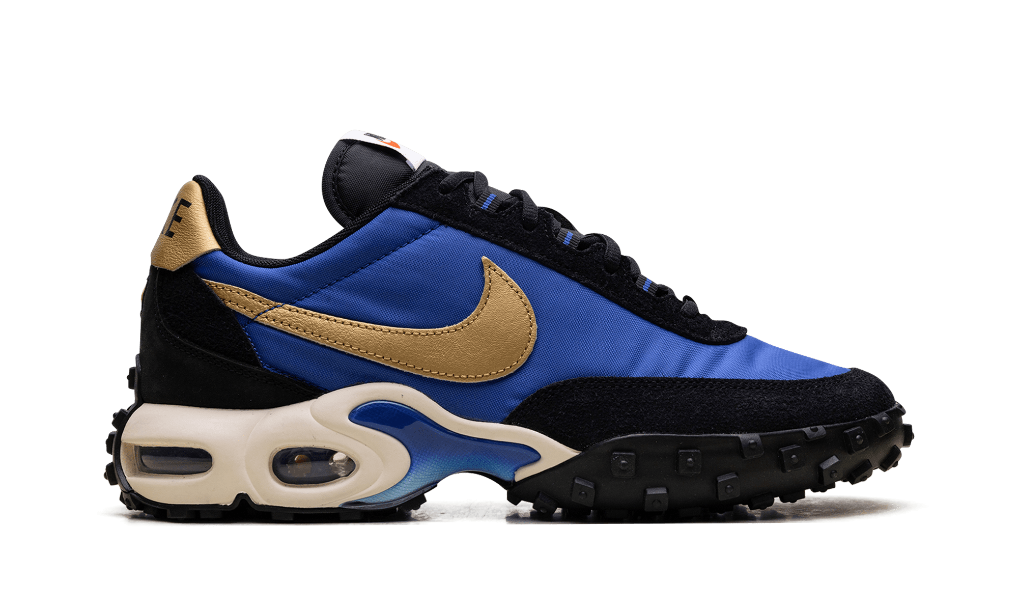 NIKE MENS Air Max Waffle Racer "Hyper Blue / Metallic Gold" FV6946 400 from Stadium Goods