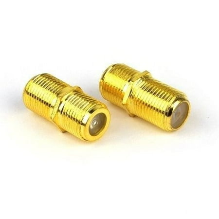 2 pcs/set F Connector Coax Coaxial Cable Extension Adapter Extend