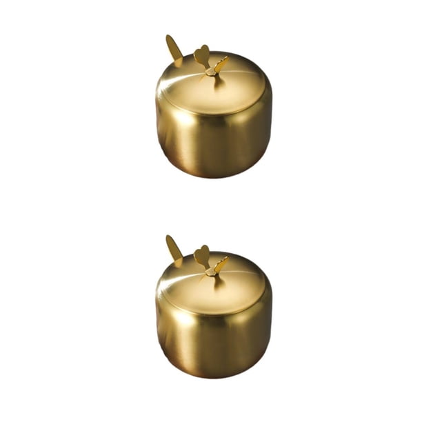 Advancent Sugar Bowl Coffee Tea Spice Jar Gadgets Salt Container Cooking Design Pot Supplies Integrated Kitchen Seasoning Oro tipo 1 L 2piezas
