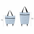 thumbnail image 2 of Folding Shopping Cart Bag with Wheels Waterproof Foldable Shopping Bag Rolling Grocery Tote with Sturdy Handle Zip Expansion for Groceries Market Travel, 2 of 5