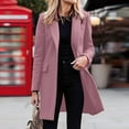 thumbnail image 2 of Patlollav Women Business Attire Solid Color Long Sleeve Single Breasted Slimming Cardigan Suit Coat, 2 of 6