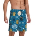 thumbnail image 2 of Easygdp Cute Colorful Owls And Trees Men's Short Pajama Pants, Sleep Shorts, Household Pants, Casual Pants with Pockets - 3X-Large, 2 of 9